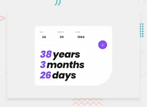 Screenshot of Age calculator app