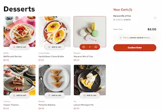 Screenshot of Product list app