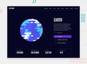 Screenshot of The planets